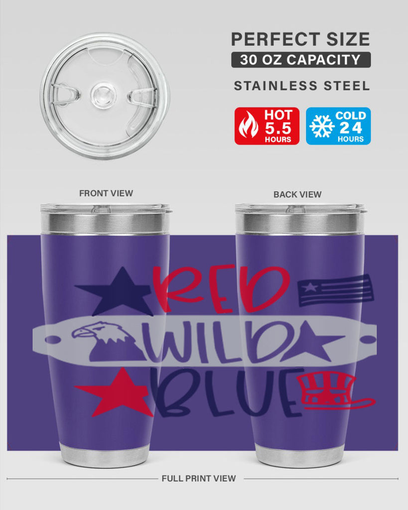 Red Wild Blue Style 171#- Fourt Of July- Tumbler