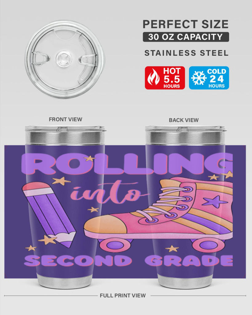 Rolling into 2nd Grade 24#- second grade- Tumbler