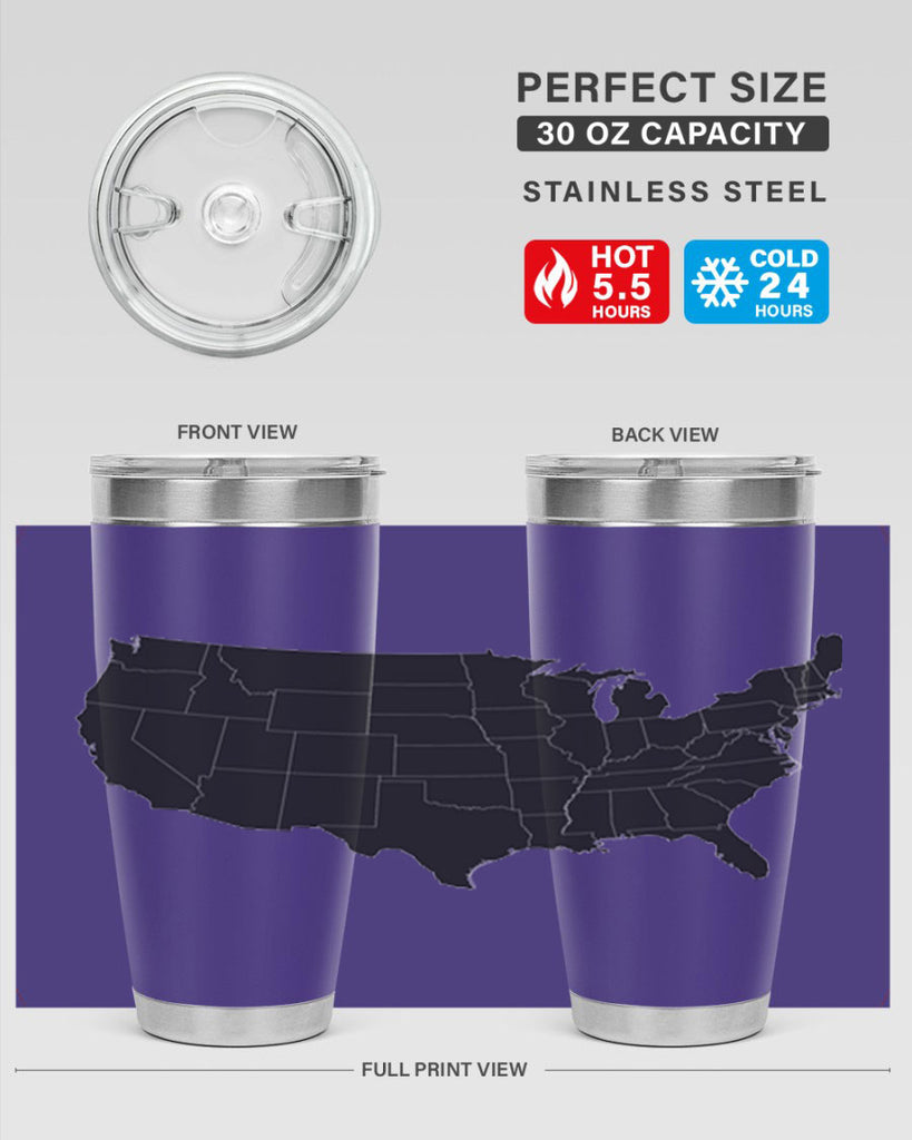 Separate Color Map Style 71#- Fourt Of July- Tumbler