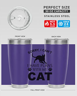 Sorry I Cant Style 116#- cat- Tumbler