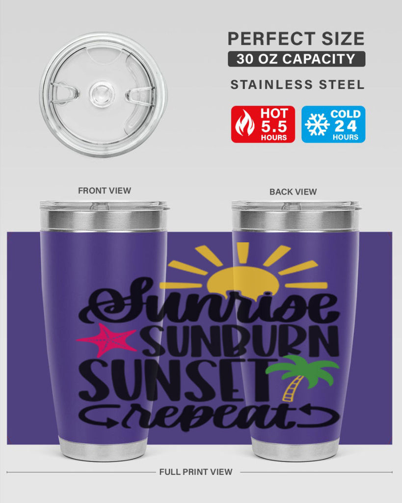 Sunrise Sunburn Sunset Repeat Style 16#- summer- Tumbler