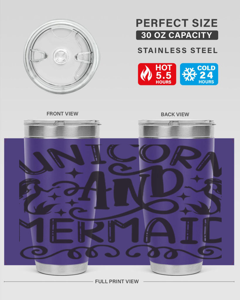 Unicorn and mermaid 660#- mermaid- Tumbler