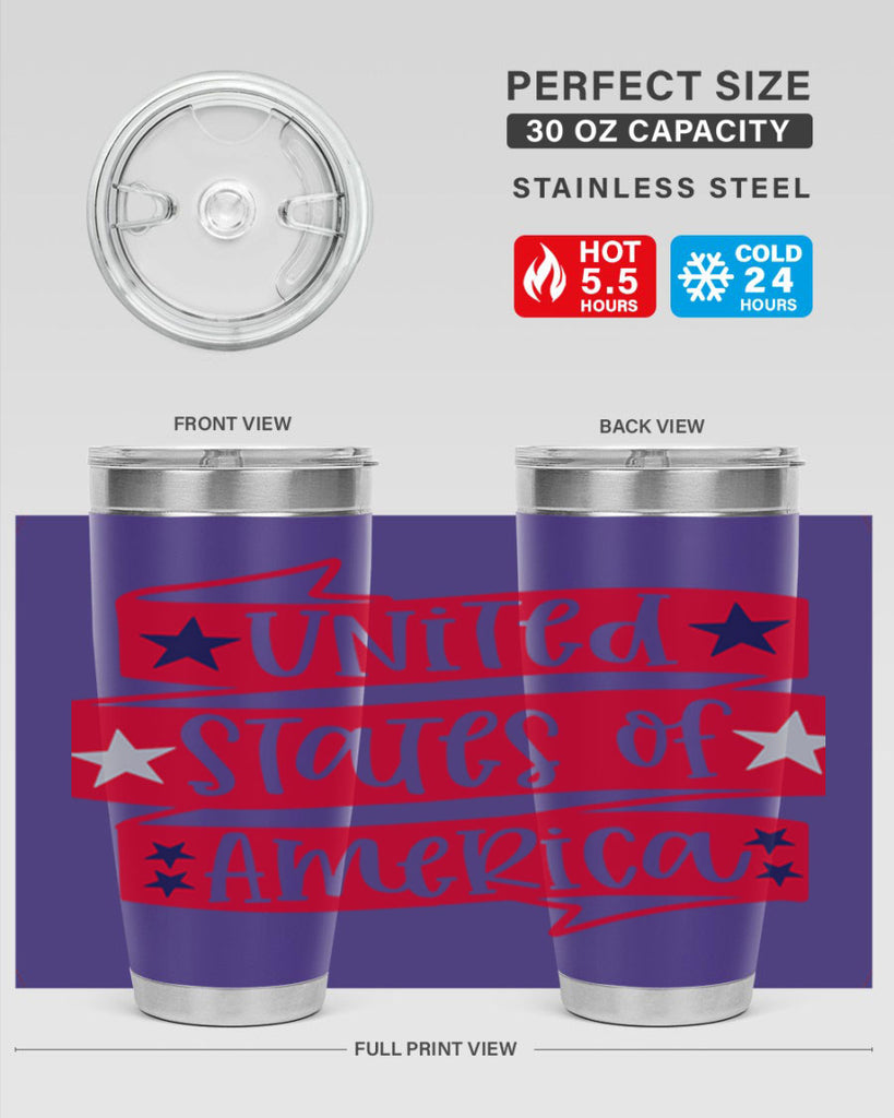 United States Of America Style 177#- Fourt Of July- Tumbler