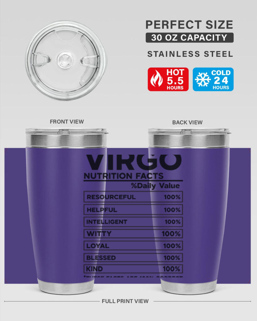 Virgo Nutrition Facts 530#- zodiac- Tumbler