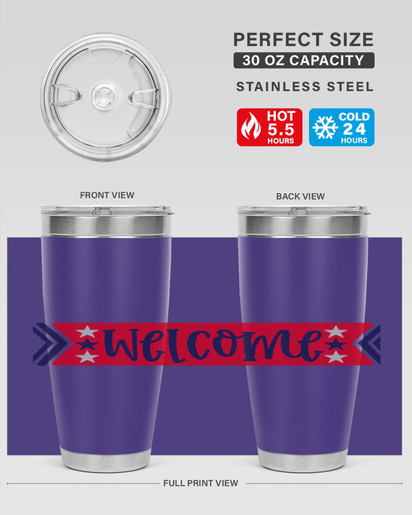 Welcome Style 187#- Fourt Of July- Tumbler