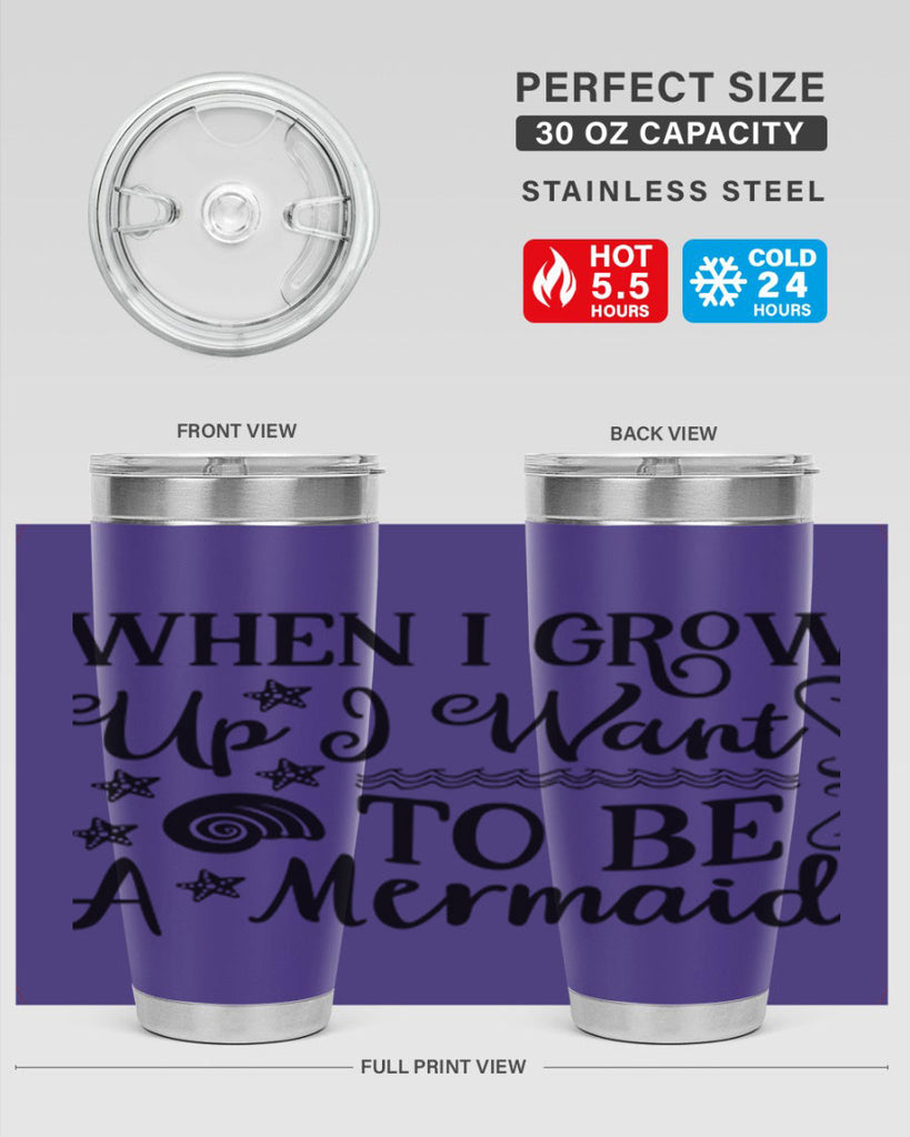 When i grow up i 665#- mermaid- Tumbler