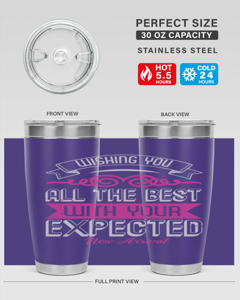 Wishing you all the best on your new arrival Style 7#- baby shower- tumbler