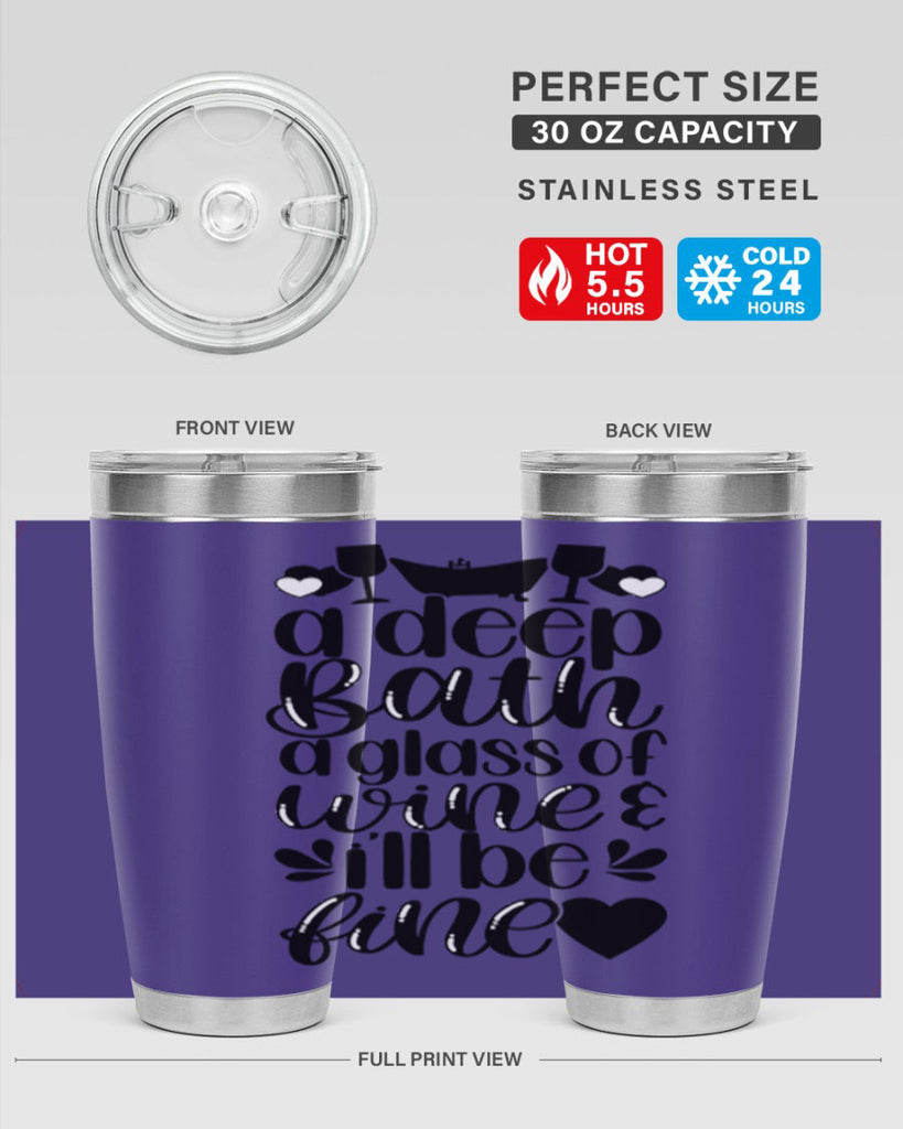 a deep bath a glass 48#- bathroom- Tumbler