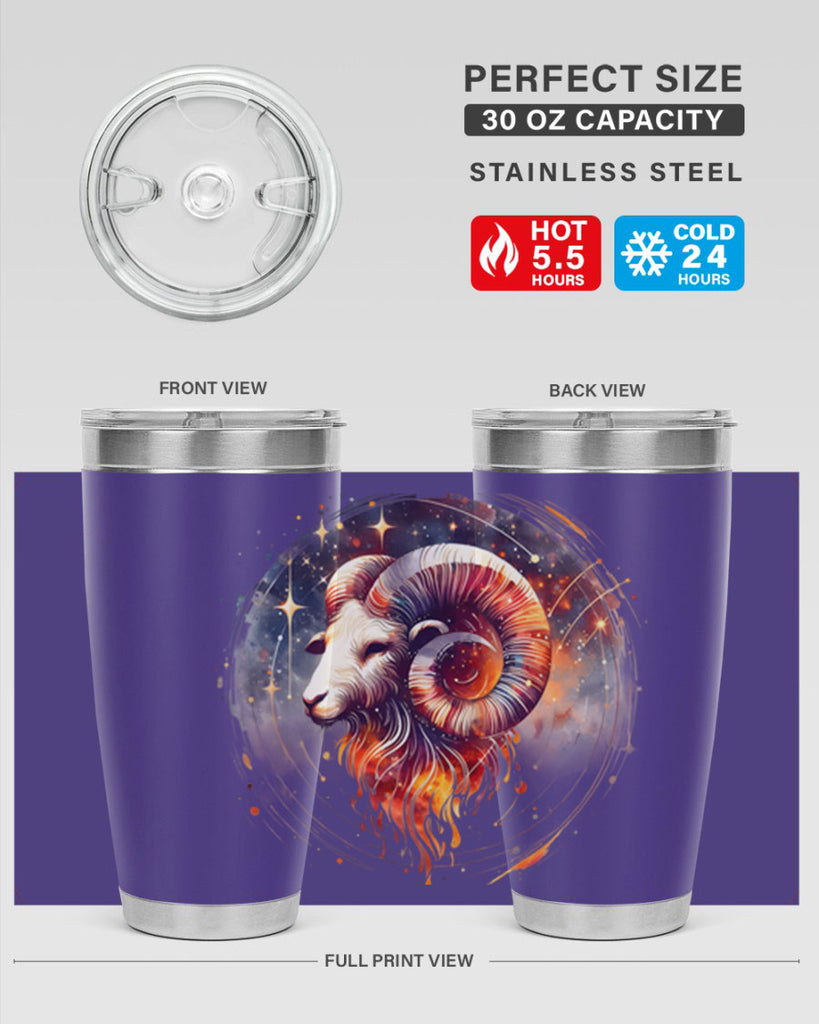 aries 125#- zodiac- Tumbler