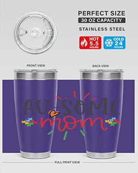 ausome mom Style 4#- autism- Tumbler