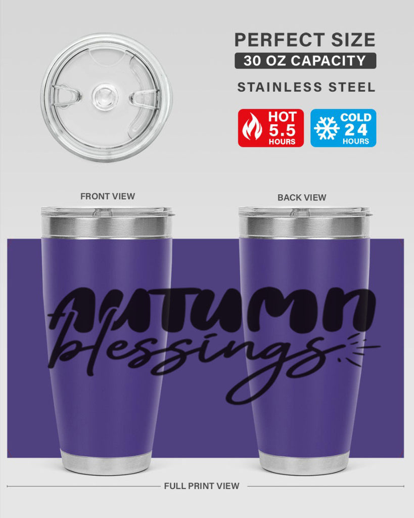 autumn blessings 65#- thanksgiving- Tumbler