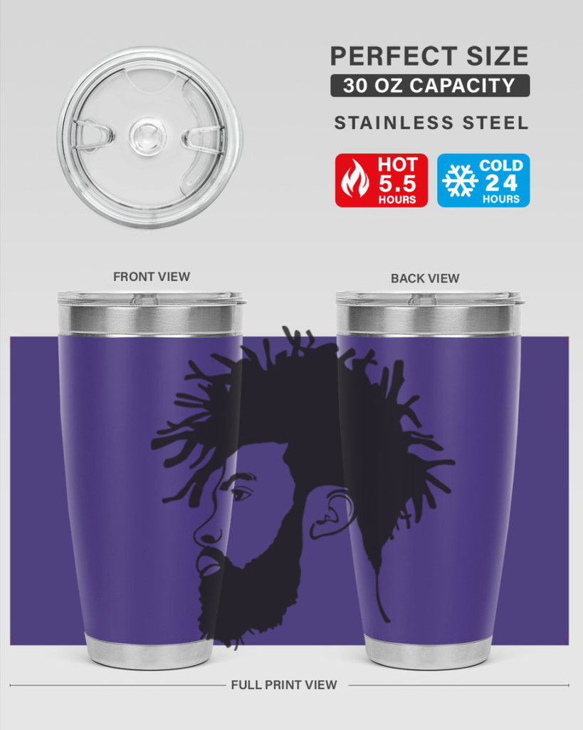 beardman 46#- black men - boys- tumbler
