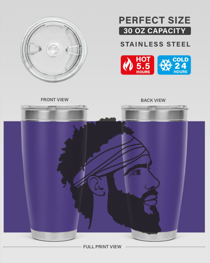 beardman 48#- black men - boys- tumbler