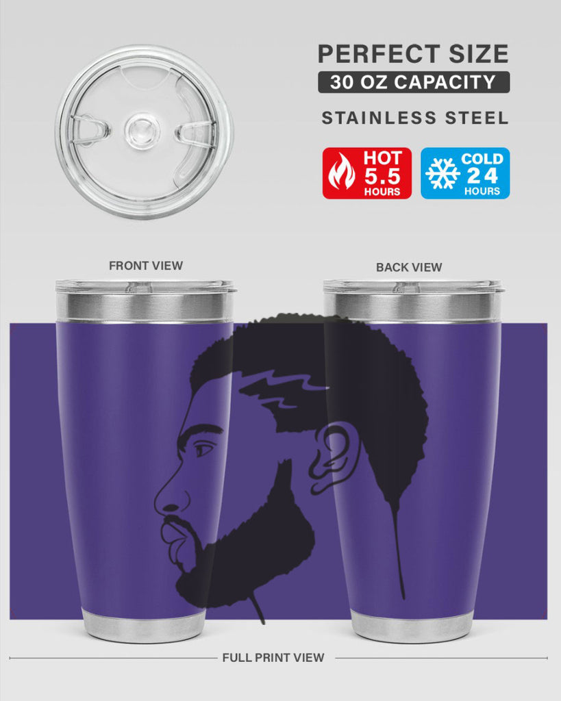 beardman 52#- black men - boys- tumbler