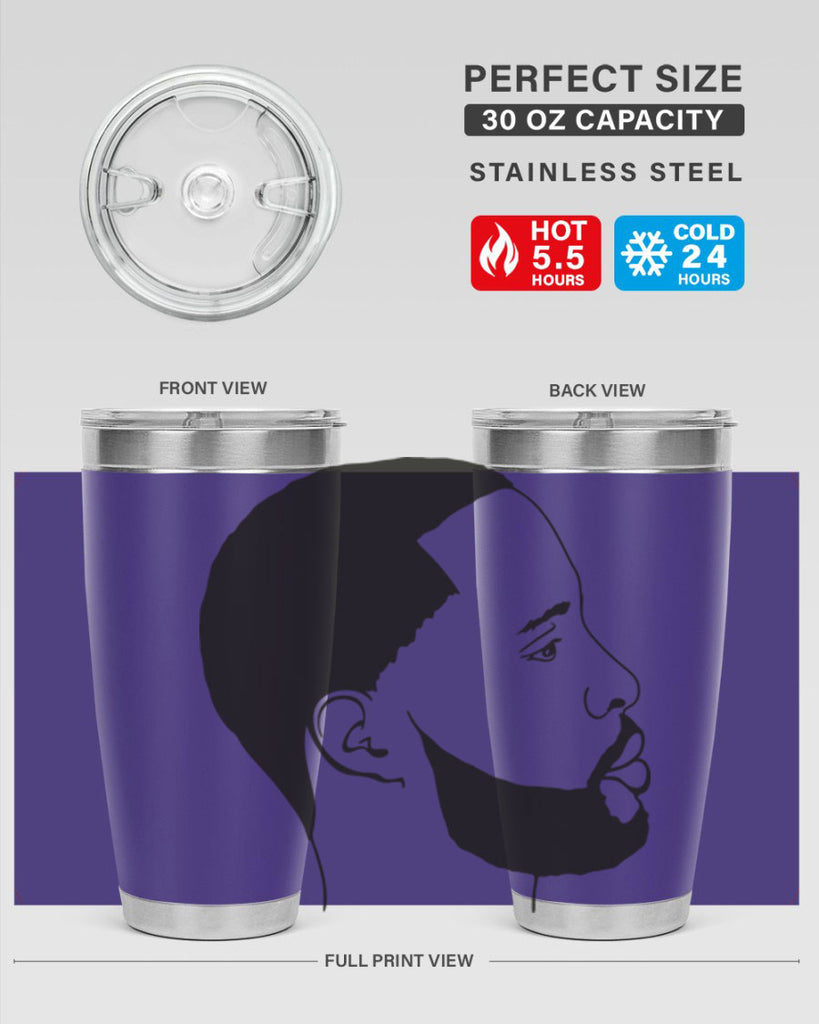 beardman 54#- black men - boys- tumbler