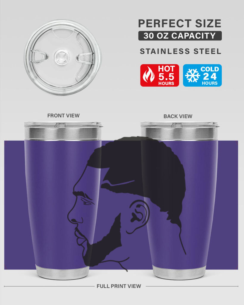 beardman 55#- black men - boys- tumbler