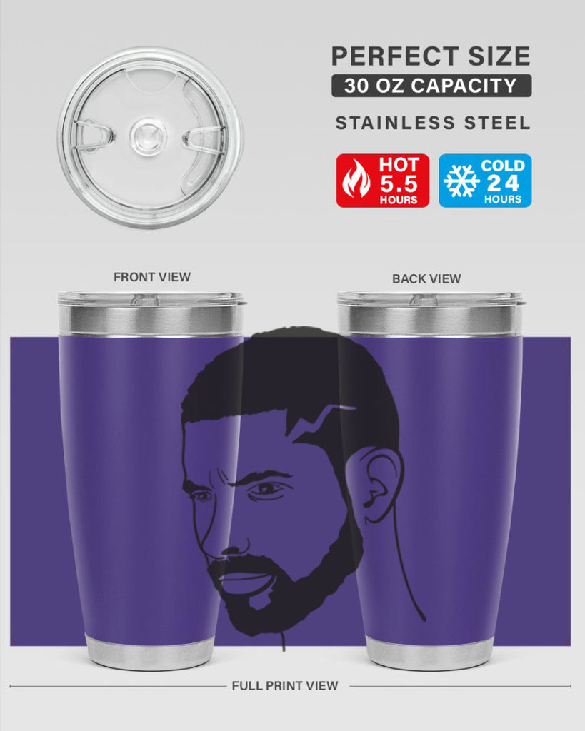 beardman 56#- black men - boys- tumbler