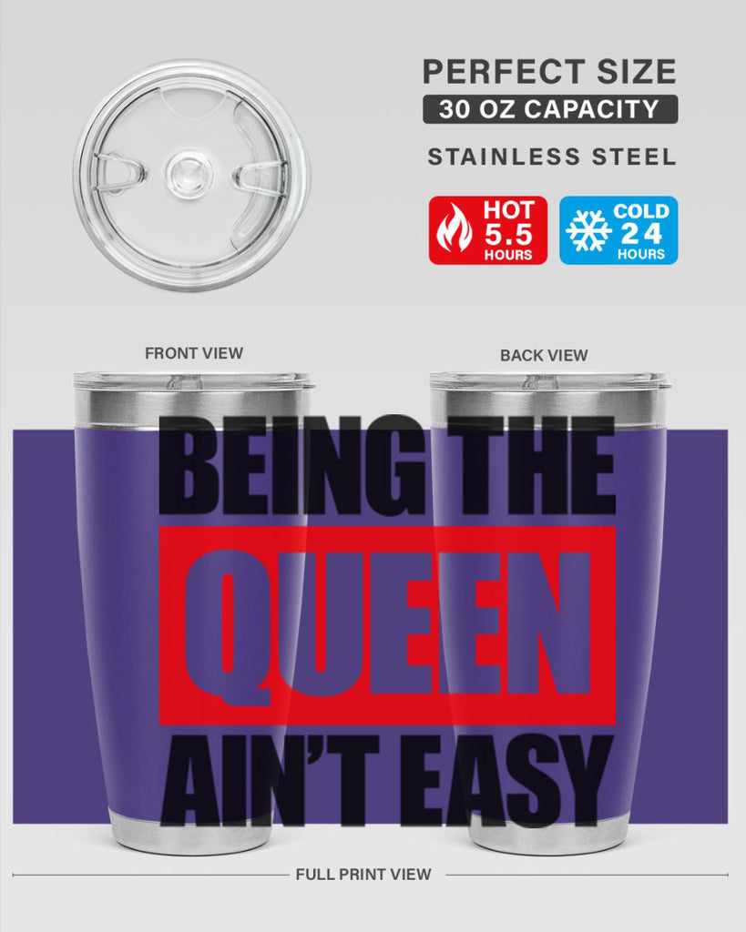 being the queen aint easy 255#- black words phrases- Cotton Tank