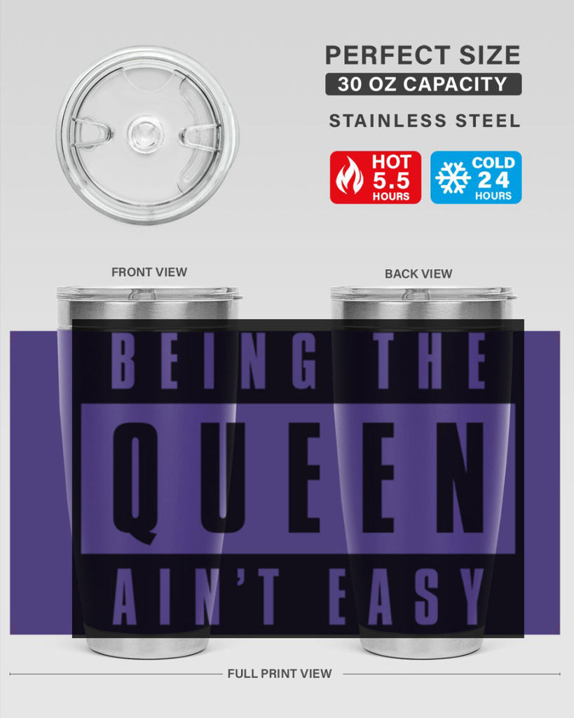 being the queen aint easy 258#- black words phrases- Cotton Tank