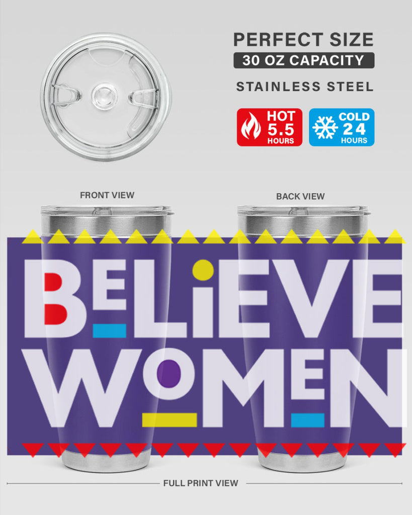 believewomen 254#- black words phrases- Cotton Tank