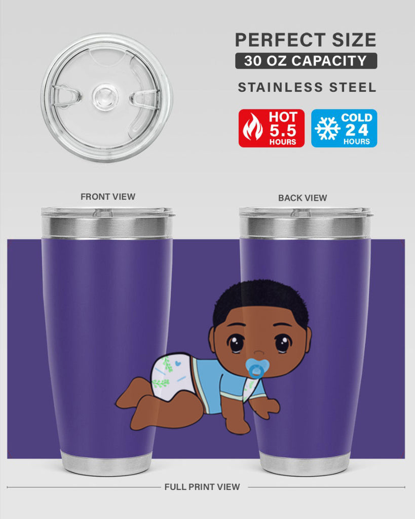 black baby boy 1#- black men - boys- tumbler