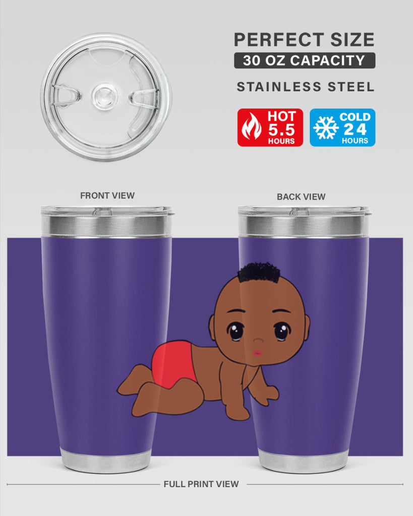 black baby boy 5#- black men - boys- tumbler