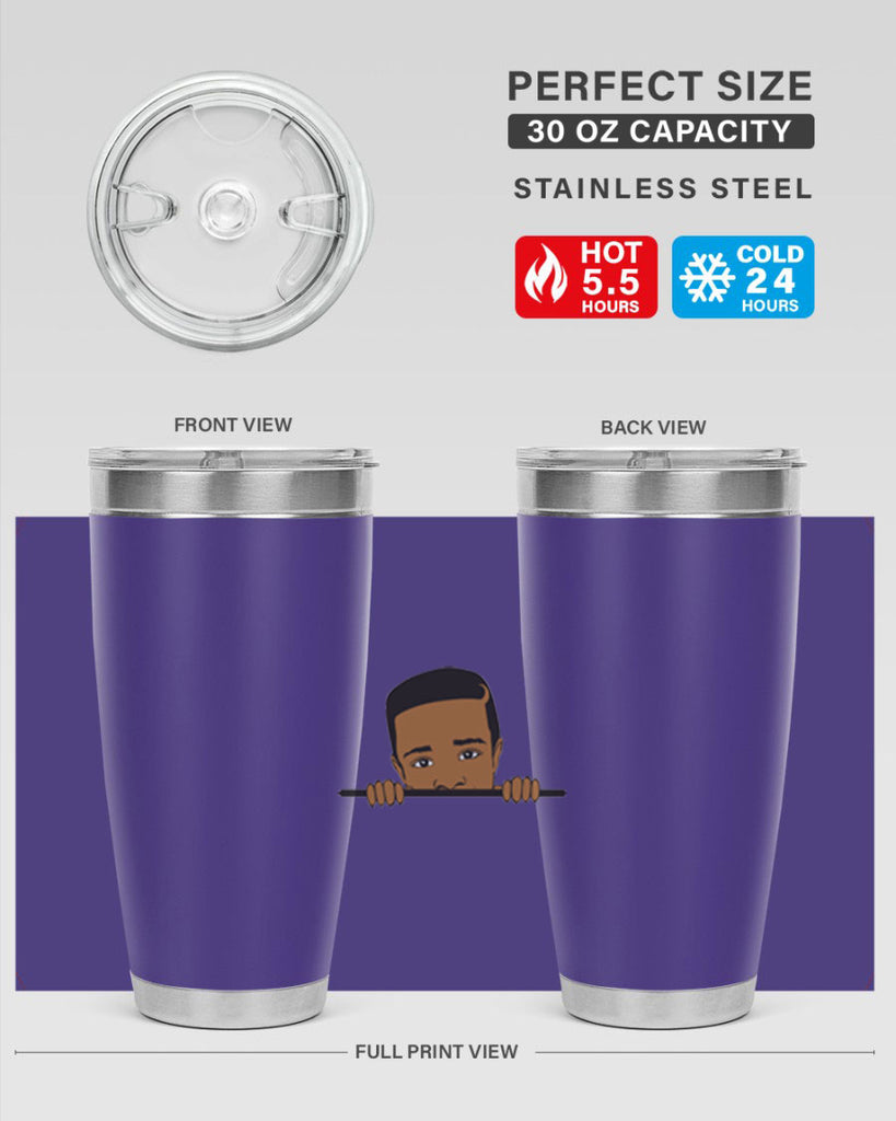 black boy 5#- black men - boys- tumbler