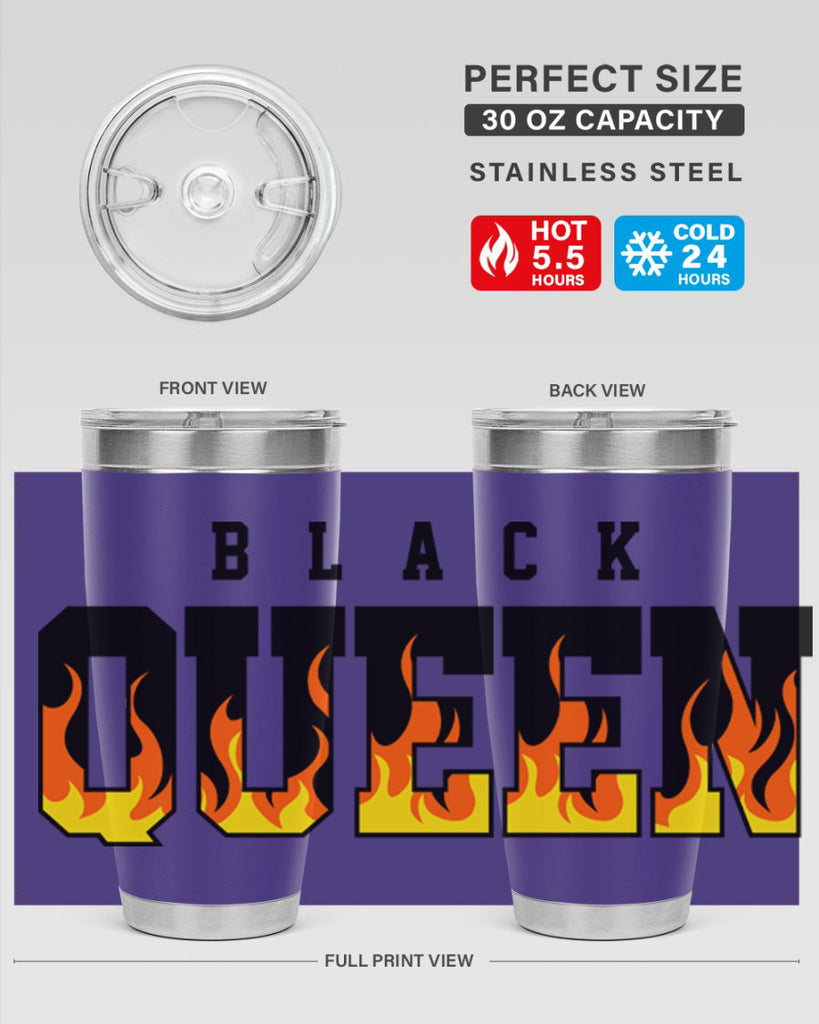 black queen flames 220#- black words phrases- Cotton Tank
