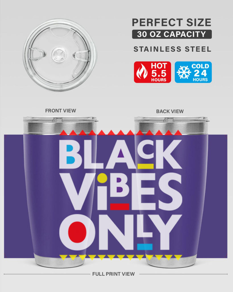 black vibes only 217#- black words phrases- Cotton Tank