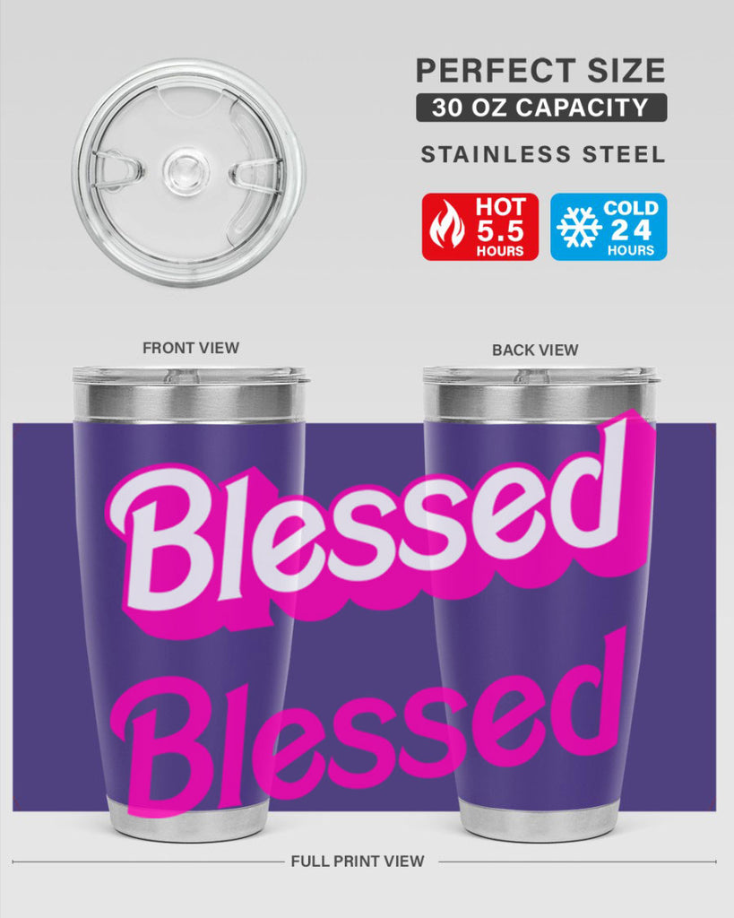 blessed barbie 193#- black words phrases- Cotton Tank