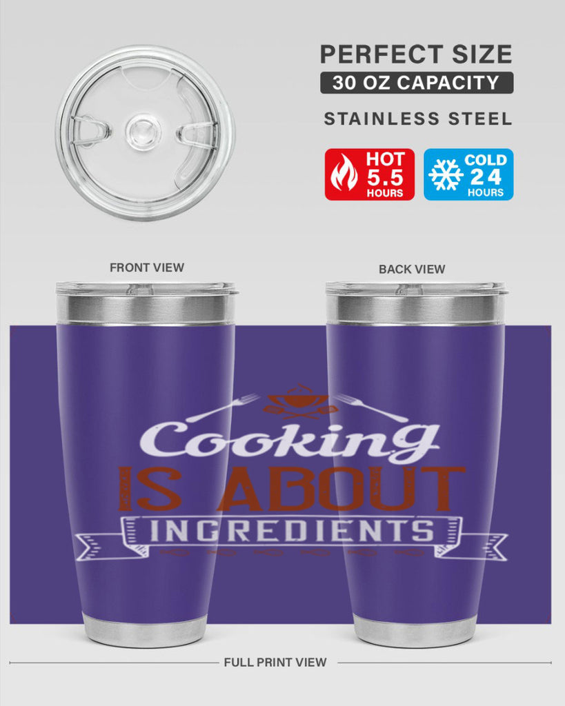 cooking is about ingredients 46#- cooking- Tumbler