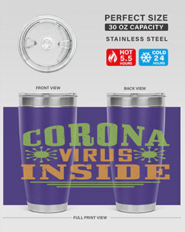 coronavirus inside Style 2#- corona virus- Tumbler