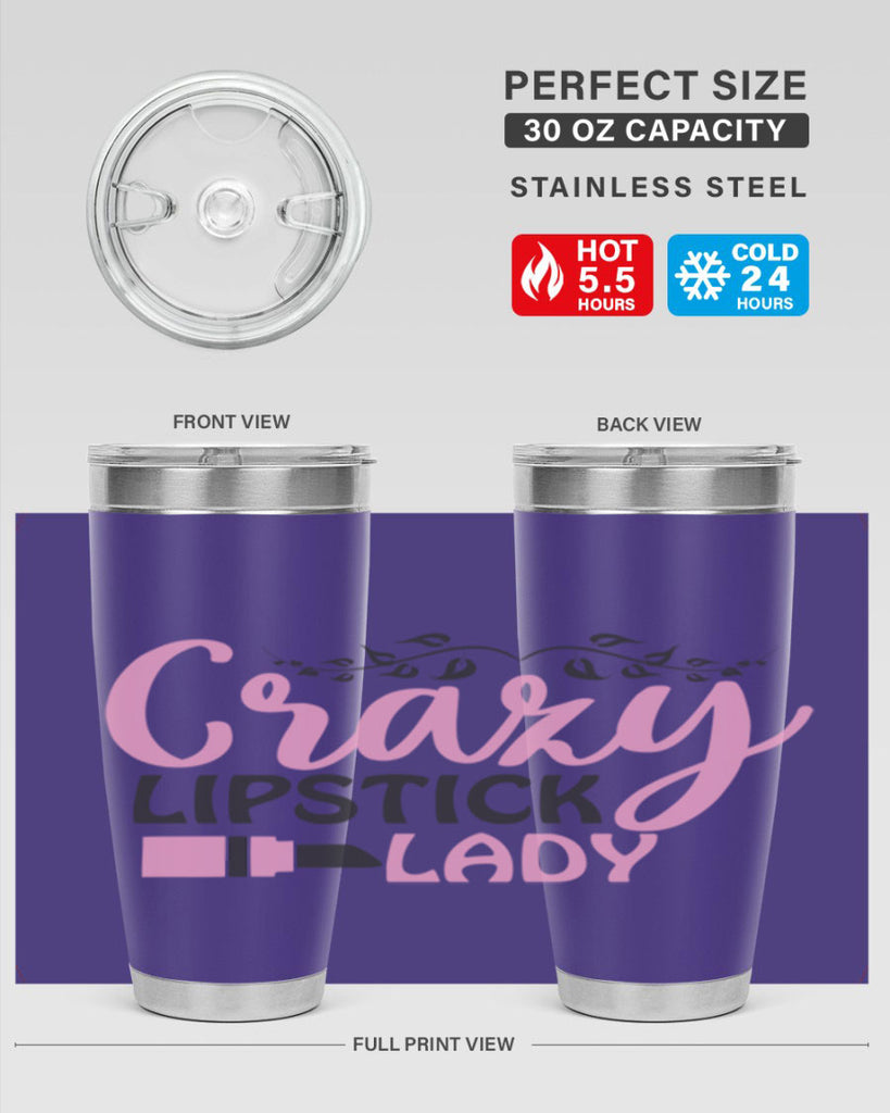 crazy lipstick lady Style 159#- make up- Tumbler