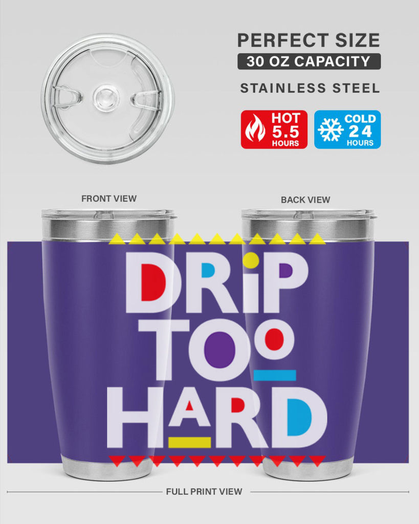drip too hard 163#- black words phrases- Cotton Tank