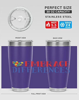 embrace differences Style 13#- autism- Tumbler