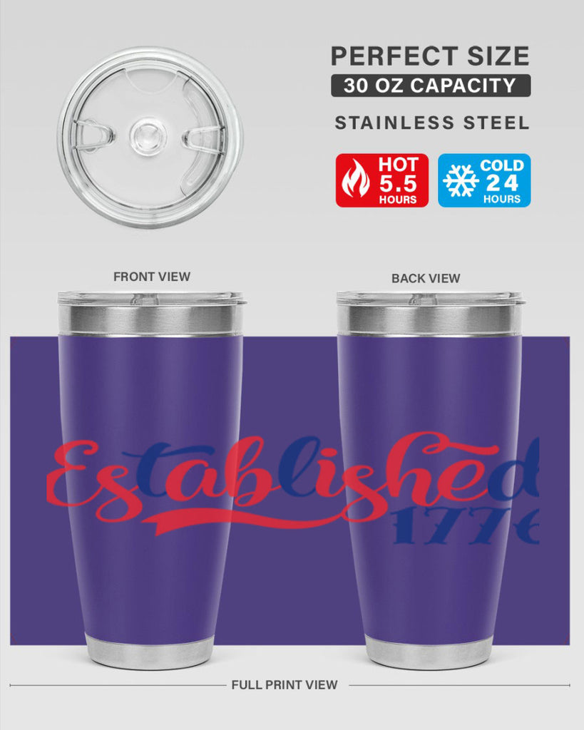established Style 46#- Fourt Of July- Tumbler