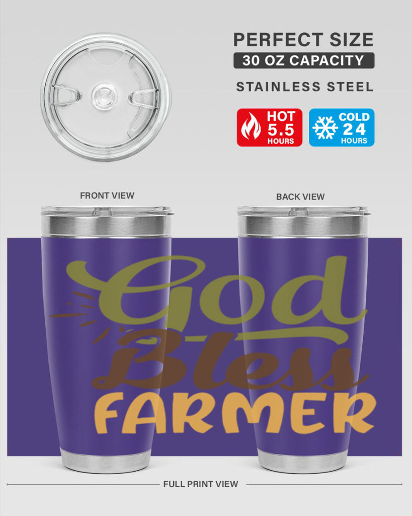 god bless farmer 10#- farming and gardening- Tumbler