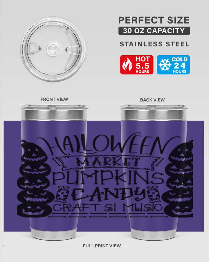 halloween market pumpkins candy 73#- halloween- Tumbler