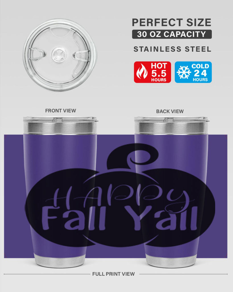happy fall yall 235#- fall- Tumbler