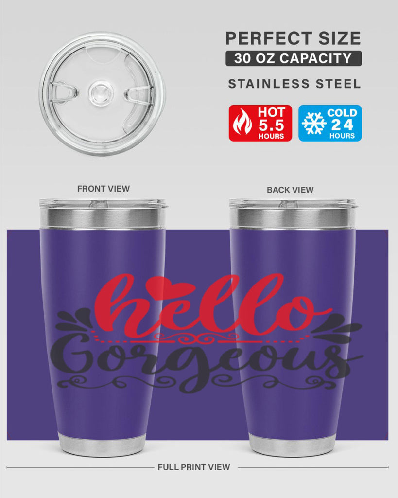 hello gorgeous Style 155#- make up- Tumbler