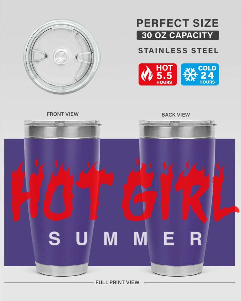hot girl  summer fire 124#- black words phrases- Cotton Tank