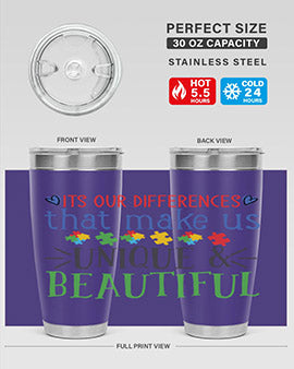 its our differences that make us unique beautiful Style 27#- autism- Tumbler