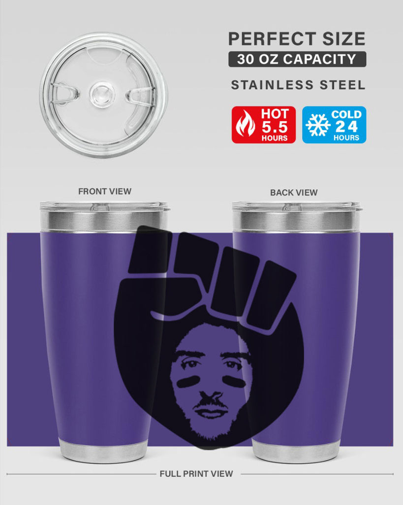 kaepernick fist hair 22#- black men - boys- tumbler