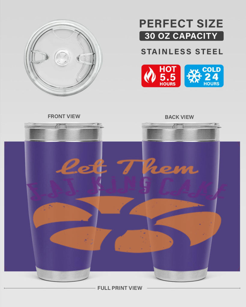 let them eat king cake 50#- mardi gras- Tumbler