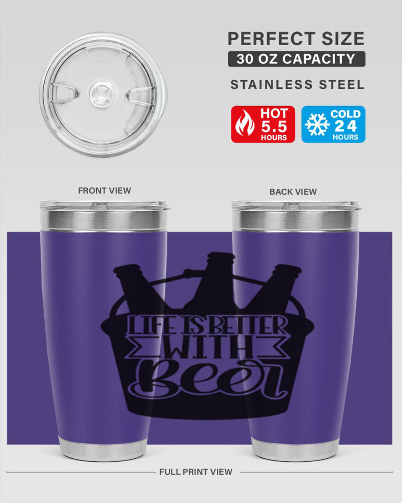 life is better with beer 27#- beer- Tumbler