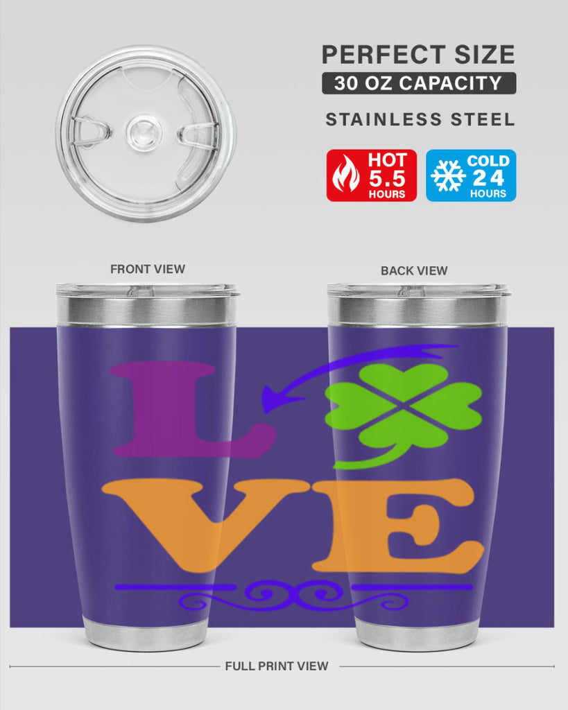 love 18#- mardi gras- Tumbler
