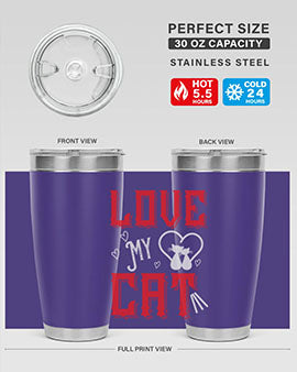 love my cat Style 67#- cat- Tumbler