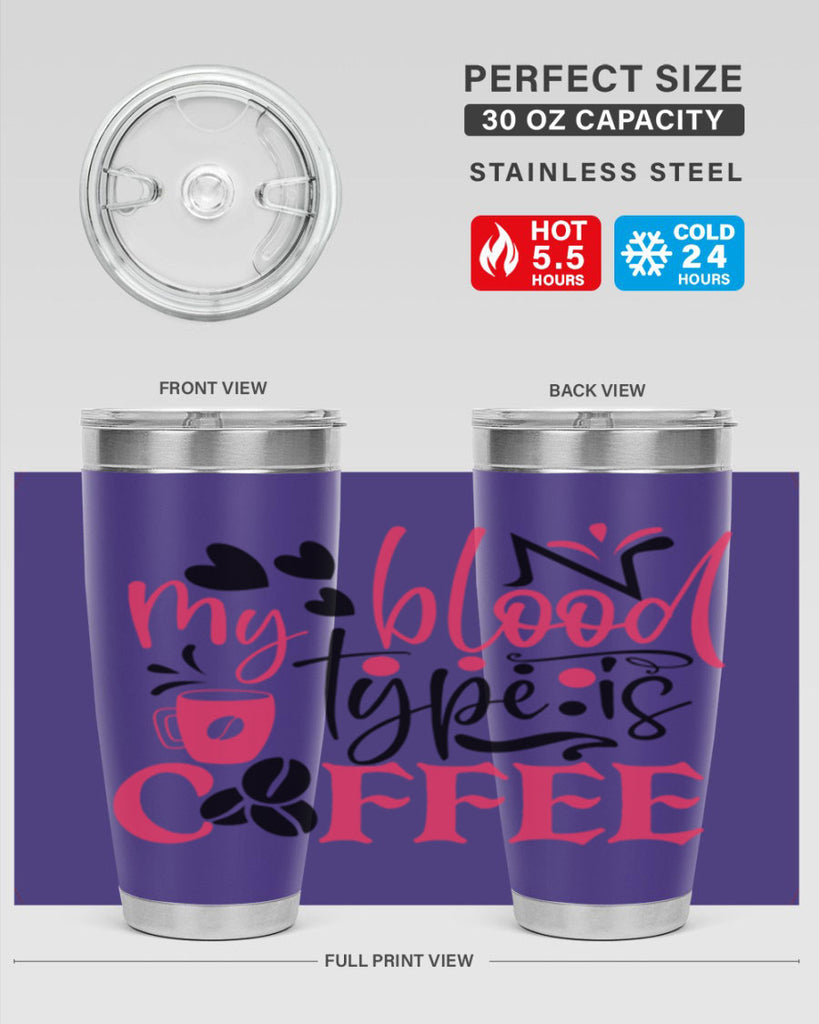 my blood type is coffee Style 375#- nurse- tumbler