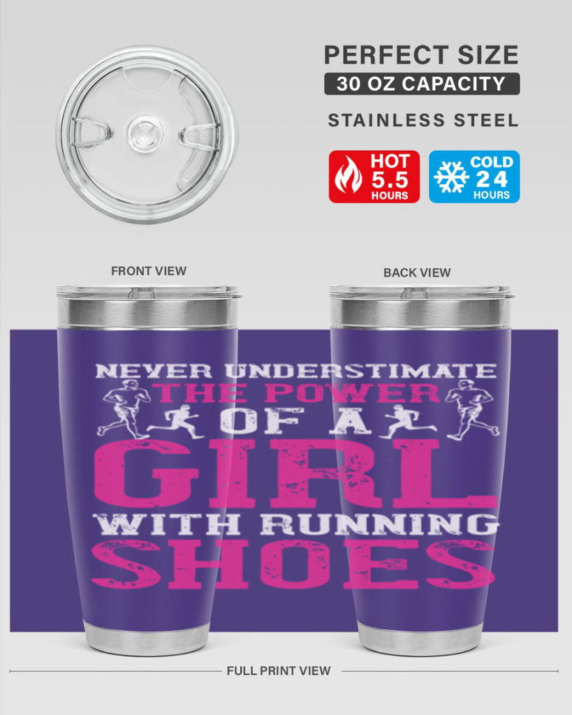 never understimate the power of a girl with running shoes 29#- running- Tumbler