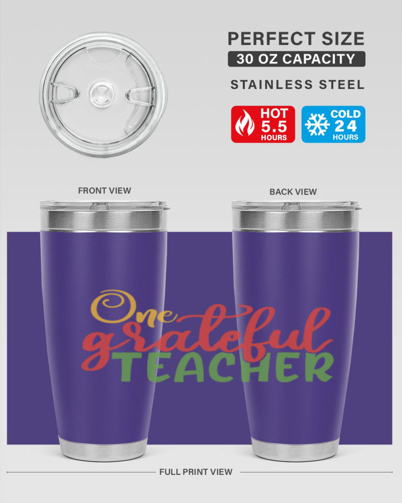 one grateful teacher Style 168#- teacher- tumbler